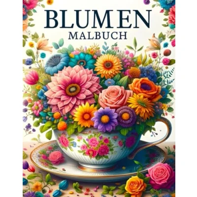Abbildung von Blumen Malbuch: Ein Malbuch für Erwachsene, das die Schönheit der Blumenwelt nutzt, um Ruhe zu finden und Kreativität wecken
