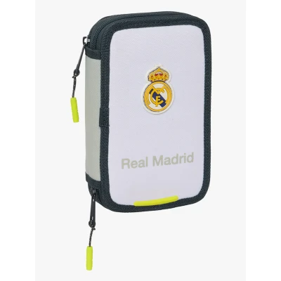 Abbildung von Safta Real Madrid 25/26 Schulmäppchen für Kinder, mit 29 nützlichen Utensilien, ideal Kinder von 5 bis 14 Jahren, bequem und vielseitig, Qualität Widerstandsfähigkeit, 12,5 x 4 19,5 cm, weiß