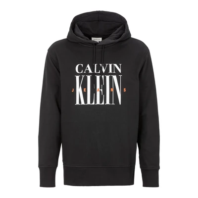 Abbildung von Calvin Klein Jeans PLUS Serif FONT Graphic Hoodie Sweatshirt, Herren, Größe: 2XL, Black