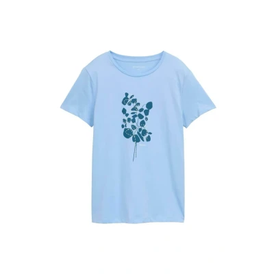 Abbildung von TOM Tailor Tshirt print, Damen, Größe: Medium, Light fjord blue