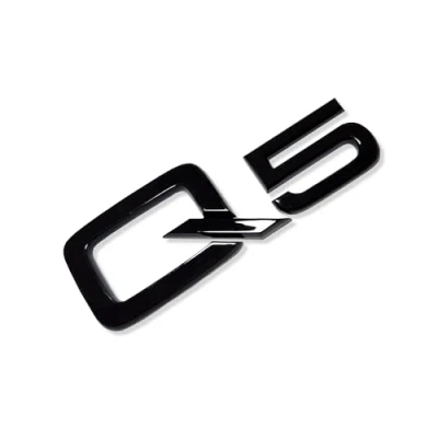 Abbildung von MCK Auto Q5 schwarz glänzend vorne hinten Kotflügel Badge Logo Stiefel Emblem, selbstklebend, Tuning
