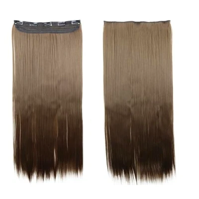 Abbildung von CAISHA 70cm Clip In Extensions Lara Haarverlängerung Haarteil Glatt Braun C63