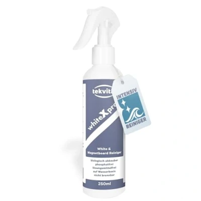 Abbildung von Whiteboard Reiniger Spray WhiteXpro Intensiv Cleaner für Whiteboards gegen hartnäckige Verschmutzungen Biologisch abbaubar Nachfüllbar 250 ml