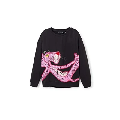 Abbildung von Desigual Girl&#039;s Negro 2006 Dark Grey Sweater, Black, M
