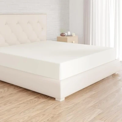 Abbildung von Amazon Basics Spannbettlaken, 200 x 30 cm, Mikrofaser, Spannbetttuch Matratzenhöhe bis Beige