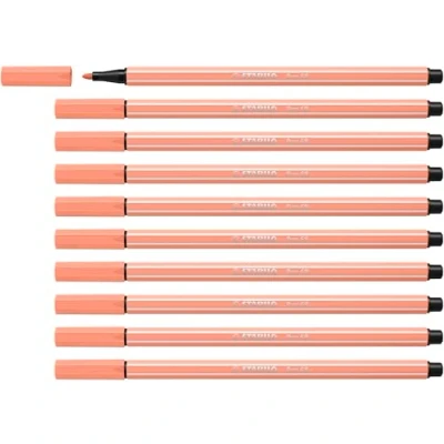Abbildung von Premium Filzstift STABILO Pen 68 10er Pack apricot