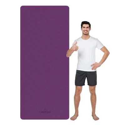 Abbildung von CAMBIVO Sportmatte Fitnessmatte XXL, Yoga Matte 213 x 81cm Lange Breit, 6mm Dicke Grüne Gymnastikmatte Rutschfest, Yogamatte Groß, Pilates mit Tragegurt, Turnmatte für zuhause