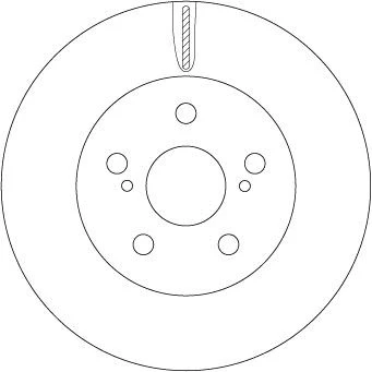 Abbildung von TRW DF6734 Bremsscheibe 255 25 5 100 Belüftet lackiert