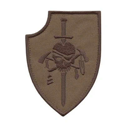 Abbildung von Tan US Navy Seals Silver Squadron Kopfjager Coyote Brown DEVGRU ST6 NSWDG Morale Fastener Patch