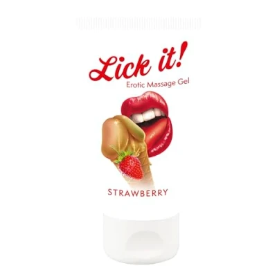 Abbildung von You2Toys Lick it! Erotic Massage Gel &quot;Strawberry&quot; verführerisches Gleitgel für Frauen und Männer, wasserbasierend, vegan, mit Erdbeer Aroma, 50 ml