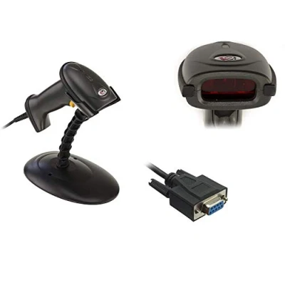 Abbildung von KALEA INFORMATIQUE Handtuch Laser Barcodescanner. Mit freihändigem Portal, serieller Anschluss RS232 DB9. Für EAN, Code 39, Codabar, 128 usw
