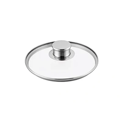Abbildung von Gastrosus 163930 20 Glasdeckel Industar cm, Pfannendeckel aus Glas mit Edelstahlrand, Universaldeckel Edelstahl