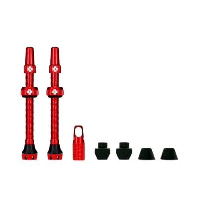 Abbildung von Muc Off Rote Presta Tubeless Ventile, 60 mm Hochwertige Anti Leck Fahrradventile mit integriertem Werkzeug zum Entfernen des Ventilkerns