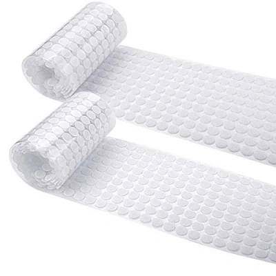 Abbildung von JANYUN 1008 Stück Klettpunkte Selbstklebend 10mm Doppelseitig Runde Klettverschluss Klett Klebepunkte für Handwerk