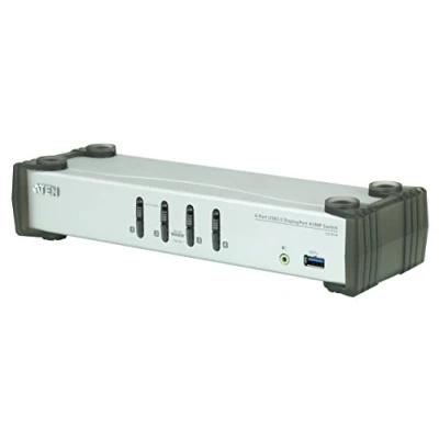 Abbildung von 4Port USB 3.1 Gen 1 DisplayPort 1.1 KVMP Switch with Speaker (KVM cables included)