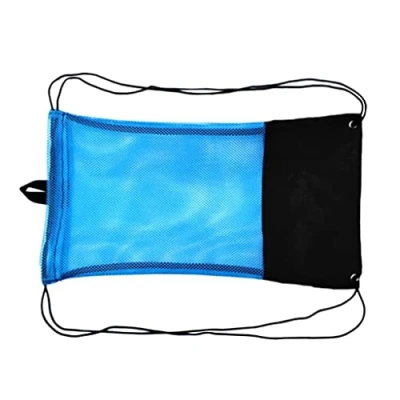 Abbildung von Sharplace Netzbeutel Erwachsene Schnorcheltasche Flossentasche Mesh Bag, Kordelzug Tasche, Schwarz, L