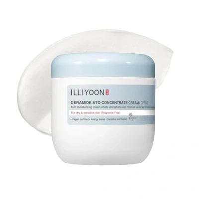 Abbildung von ILLIYOON Ceramide Ato Konzentrations Creme 500ml, Feuchtigkeitscreme für trockene, empfindliche Haut, 100 Std Hydration, Wiederherstellung der Hautbarriere, Kinder &amp; Erwachsene, Vegan, Parfümfrei