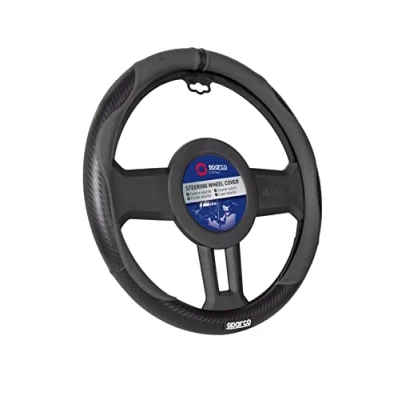 Abbildung von SPARCO S122 SPCS128BK Lenkradbezug schwarz 37 38cm PVC, Gummi elastisch
