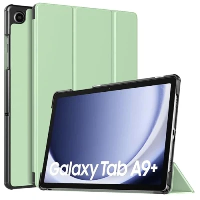 Abbildung von TiMOVO Hülle für Samsung Galaxy Tab A9+/A9 Plus 11 Zoll 2023 SM X210/X216/X218, Schlank Leicht Schutzhülle mit Ständer &amp; Harter Rückseite All New A9+ Tablet, Grün