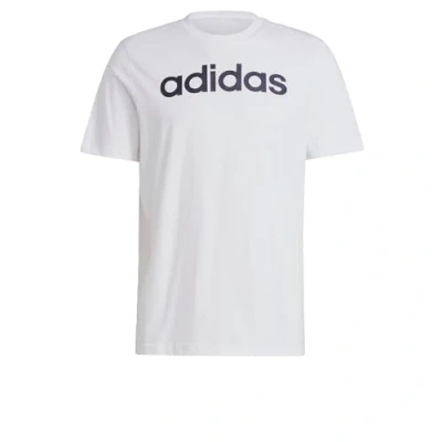 Abbildung von adidas Sportswear Essentials Linear Tshirt print, Herren, Größe: Large, White /black