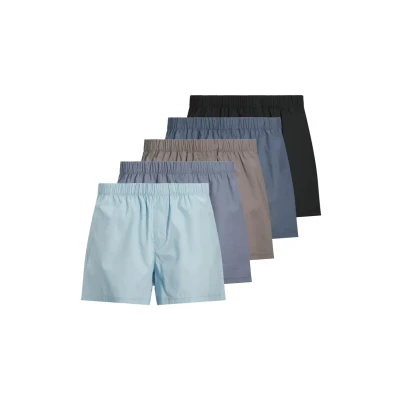 Abbildung von Jack &amp; Jones Jacmilano 5 PACK Panties chambray blue packtroposphere city skyline naval black, Herren, Größe: Small