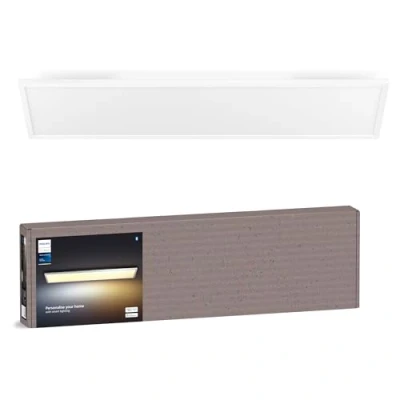 Abbildung von Philips Hue White Ambiance Aurelle Panelleuchte weiß inkl. Dimmschalter, 120x30cm, dimmbar, alle Weißschattierungen, steuerbar via App, kompatibel mit Amazon Alexa, neue Generation