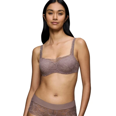 Abbildung von Triumph Damen Body Make Up Illusion Lace Balconette Bra, Pigeon Grey, 75B