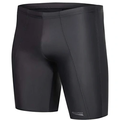 Abbildung von Aqua Speed Badehose Herren Jungen + gratis eBook Schwimmhose Wassersport UV Jammer Trunks für Jungs Badebekleidung Long, Gr. M, Titanium
