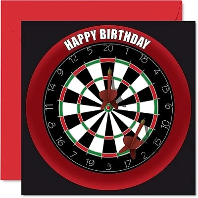 Abbildung von Lustige Geburtstagskarte zum 30. Geburtstag für Männer und Frauen Dartscheibe Happy Birthday Karte Vater, Mutter, Sohn, Tochter, Bruder, Schwester, Onkel, Tante, Cousin, 145 mm x mm,