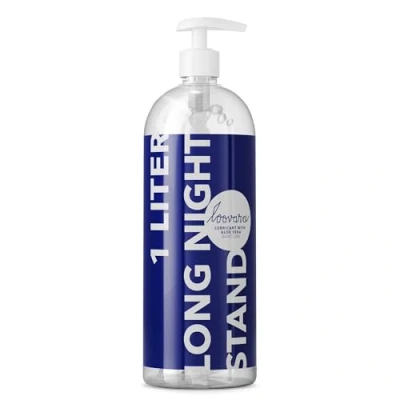 Abbildung von Loovara Gleitgel Sensitiv 1000 ml, Aloe Vera Long Night Stand XXL Flasche kondomgeeignet, für sensible Haut, ph optimiert, dermatologisch getestet, natürliche Inhaltsstoffe, auf Wasserbasis