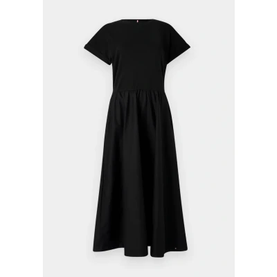 Abbildung von Tommy Hilfiger Modern CODY MIDI MIX Freizeitkleid, Damen, Größe: XS, Black