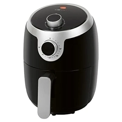 Abbildung von Clatronic Heißluft Fritteuse FR 3769 H schwarz/silber1,8 LÖl &amp; FettfreiNEU