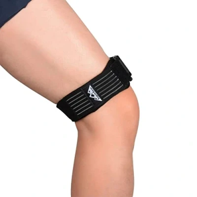 Abbildung von supregear Patella Kniebandage, ITB Bandage für Knie, Verstellbar Knee Strap Support, Bequem, Iliotibial, Atmungsaktiv, Kniebandage mit Zusätzlicher Kompression Ilotibiales Band Syndrom