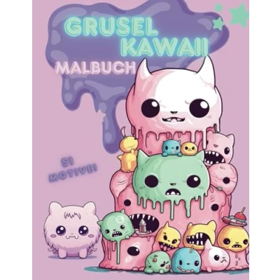 Abbildung von Grusel Kawaii Malbuch: Süßes und schauriges Ausmalbuch für Kinder ab 8 Erwachsene mit 51 Motiven