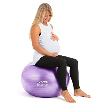 Abbildung von Core Balance, berstsicherer Gymnastikball für Fitness Yoga Schwangerschaft 55cm 65cm 75cm 85cm inkl. Luftpumpe