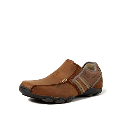 Abbildung von Skechers Herren Diameter Zinroy Slipper, Dark Brown Leather, 43 EU