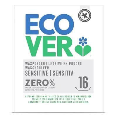 Abbildung von Ecover ZERO Waschpulver (1,2 kg/16 Waschladungen), Sensitiv Waschmittel mit pflanzenbasierten Inhaltsstoffen, Pulver für Allergiker und empfindliche Haut