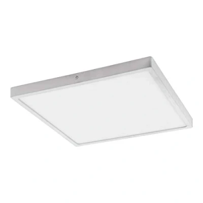Abbildung von EGLO LED Deckenleuchte Fueva 1, 1 flammige Deckenlampe, Material: Aluminium, Kunststoff, Farbe: Weiß, L: 40x40 cm, neutralweiß