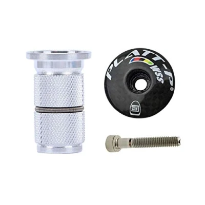 Abbildung von PLATT Carbon Aheadkappe Vorbau Steuersatz Kappe mit Aluminiumlegierung Kompressor Expander 1 1/8 Zoll