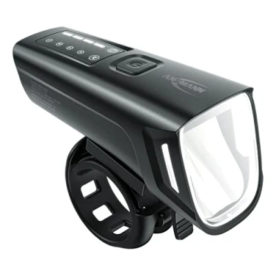 Abbildung von ANSMANN Wiederaufladbare LED Fahrradlampe 100 Lux (1 Stück) Leistungsstarkes Fahrradlicht mit 4 Beleuchtungsmodi Design Einer Reichweite von 200 m