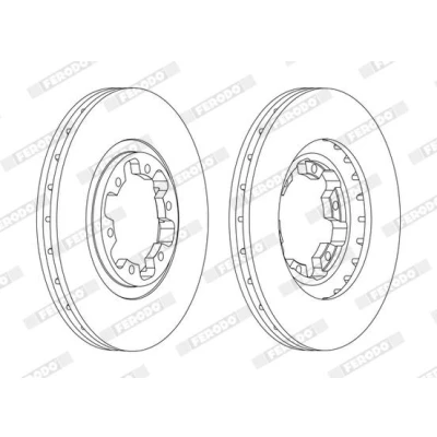 Abbildung von FERODO Bremsscheibe NISSAN: TERRANO 2 PREMIER 28mm 6 Belüftet beschichtet DDF1626C DDF1626C,40206VE800,402061W600,402066W500,13502051 Bremsscheiben