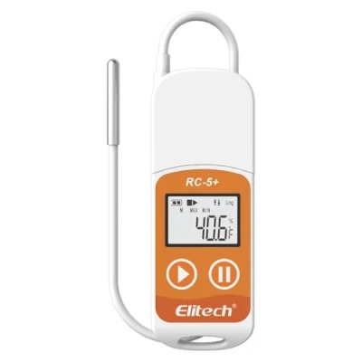 Abbildung von Elitech RC 5+ TE PDF&amp;CSV USB Temperatur Datenlogger wiederverwendbar Recorder 32000 Punkte Hohe Genauigkeit mit Kalibrierzertifikat Logger Externer Sonde