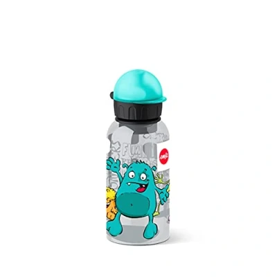 Abbildung von Emsa 518123 Kinder Trinkflasche 400 ml Sicherheitsverschluss Motiv: Kids Monster BPA frei Material: aus Tritan (bruchfest und unbedenklich), 7 x 18 cm