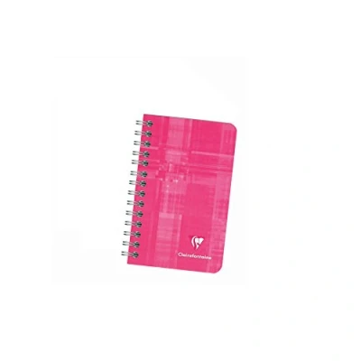 Abbildung von Clairefontaine 8586C Packung mit 10 Notizbücher Spiralbindung, 7,5 x 12 cm, liniert, 90 g, 50 Blatt, farbig sortiert, 1 Pack