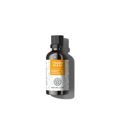 Abbildung von Vitamin D3 + K2 (50ml) Hoch bioverfügbar durch Original K2VITAL® 99,7% all trans laborgeprüfte 1000 I.E. pro Tropfen (1700 mit D K) in MCT Öl Hochdosiert