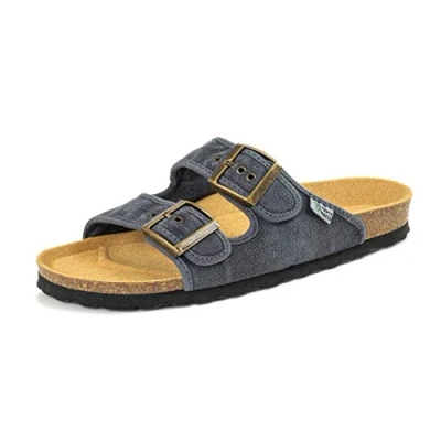 Abbildung von Natural World Eco 7001E Dyed Fabric Vegan Sandals for Men and Women Dark Blue Color