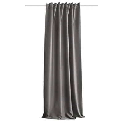 Abbildung von HOMEbasics Akustikvorhang Uni ACUSTICO Lärm , Hitze Kälte und Zugluft Schutz + abdunkelnd grau 160 x 135 cm