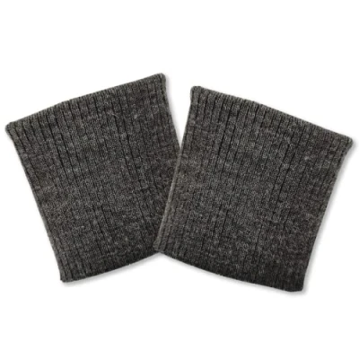 Abbildung von USIT, Wollbündchen, 8 x 9 cm, ideal zur Reparatur von Jacken und Jacken, 1 Paar, dunkelgrau