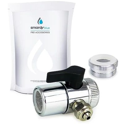 Abbildung von smardy Universal Wasseranschluss Set für Wasserhahn Armatur Wasserfilter Osmoseanlage Schnellverbindung mit Adapter