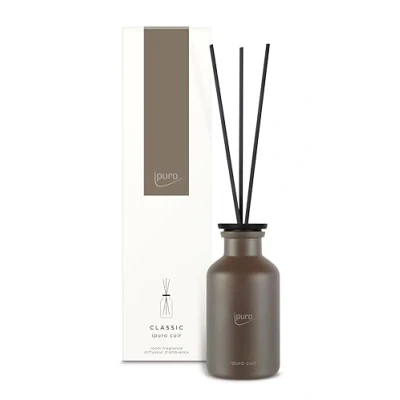 Abbildung von ipuro Classic Raumduft Cuir 240ml Raumerfrischer mit Zitrusnoten, Vanille, Leder &amp; dunklen Hölzer Duft Diffuser Stäbchen Sinnlicher Lufterfrischer für die Wohnung
